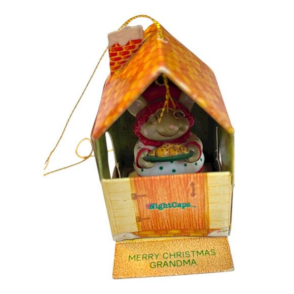 Vintage Enesco NightCaps Merry Christmas Grandma Ornament - Picture 11 of 12